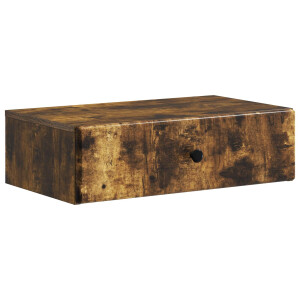 vidaXL Wandmontage Zijtafel Gerookt eiken 59 x 34,5 x 17 cm