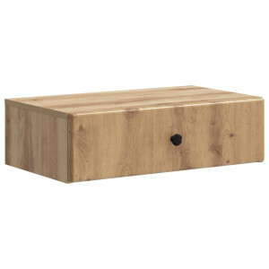 vidaXL Wandmontage Zijtafel Artisanaal eiken 59 x 34,5 x 17 cm