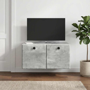 vidaXL Wandbeugel TV-kast 59,5 x 41 x 30 cm Betongrijs Bewerkt hout