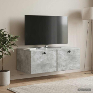 vidaXL Wandbeugel TV-kast 78,5 x 41 x 30 cm Betongrijs Bewerkt hout