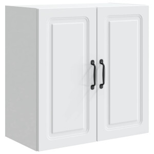 vidaXL Wandkast Wit 59 x 31 x 60 cm Bewerkt hout