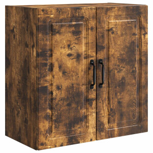 vidaXL Wandkast Gerookt eiken 59 x 31 x 60 cm Bewerkt hout