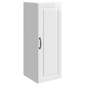 vidaXL Wandkast Hoogglans Wit 33 x 34,5 x 90 cm Bewerkt hout