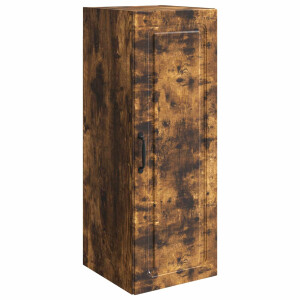 vidaXL Wandkast Gerookt eiken 33 x 34,5 x 90 cm Bewerkt hout