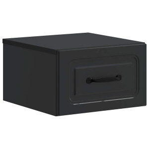 vidaXL Wandbeugel Bedkast Zwart 34,5 x 33 x 20 cm Bewerkt hout