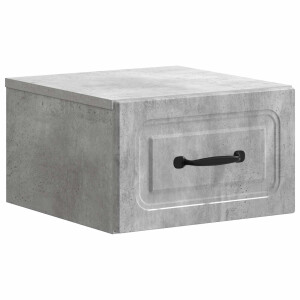 vidaXL Wandbeugel Bedkast Betongrijs 34,5 x 33 x 20 cm Bewerkt hout