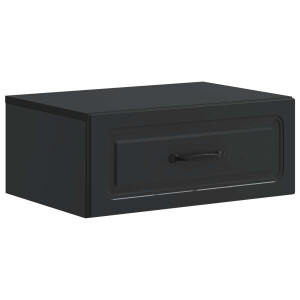 vidaXL Wandbeugel Bedkast Zwart 49 x 34,5 x 20 cm Bewerkt hout