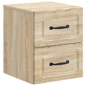 vidaXL Wandbeugel Bedkast Sonoma Eiken 34,5 x 33 x 40 cm Bewerkt hout