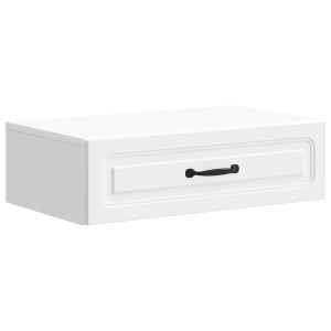 vidaXL Wandmontage Zijtafel Wit 59 x 34,5 x 17 cm Bewerkt hout