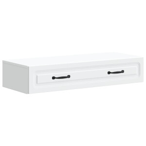vidaXL Wandmontage Zijtafel Wit 87,5 x 34,5 x 17 cm Bewerkt hout