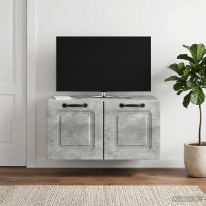 vidaXL Wandbeugel TV-kast Betongrijs 59,5 x 41 x 30 cm Bewerkt hout