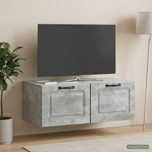 vidaXL Wandbeugel TV-kast Betongrijs 78,5 x 41 x 30 cm Bewerkt hout