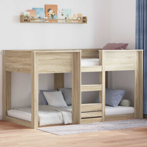 vidaXL Bunk Bed voor Kinderen Sonoma Eiken 90 x 190 cm Bewerkt hout
