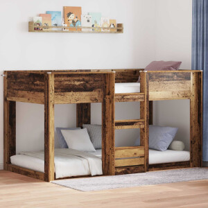 vidaXL Bunk Bed voor Kinderen Oudhout 100 x 200 cm Bewerkt hout