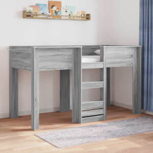 vidaXL Bunk Bed voor Kinderen Grijs Sonoma 75 x 190 cm Bewerkt hout