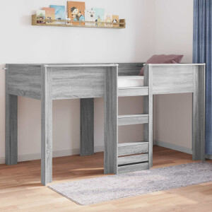 vidaXL Bunk Bed voor Kinderen Grijs Sonoma 90 x 190 cm Bewerkt hout