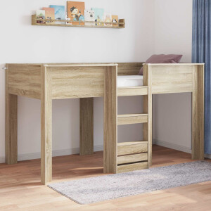 vidaXL Bunk Bed voor Kinderen Sonoma Eiken 100 x 200 cm Bewerkt hout