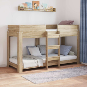 vidaXL Bunk Bed voor Kinderen Sonoma Eiken 75 x 190 cm Bewerkt hout
