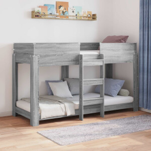 vidaXL Bunk Bed voor Kinderen Grijs Sonoma 75 x 190 cm Bewerkt hout
