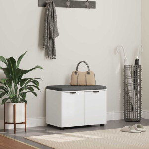 vidaXL Halbank Wit 60 x 38 x 46 cm Geïndustrialiseerd hout en stof