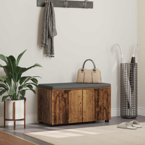 vidaXL Halbank Oudhout 80 x 38 x 46 cm Geïndustrialiseerd hout en stof
