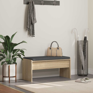 vidaXL Halbank met kussen Sonoma Eiken 83 x 38 x 40 cm