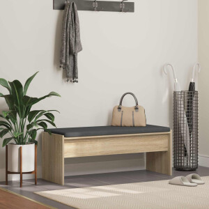 vidaXL Halbank met kussen Sonoma Eiken 103 x 38 x 40 cm