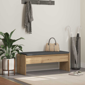 vidaXL Halbank met kussen Artisan Eiken 103 x 38 x 40 cm