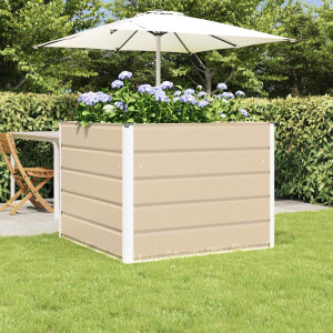 vidaXL Plantenbak Ivoor 100 x 100 x 75 cm Staal