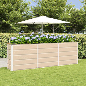 vidaXL Plantenbak Ivoor 240 x 40 x 75 cm Staal
