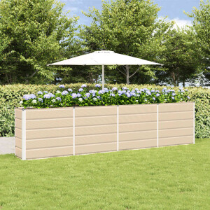 vidaXL Plantenbak Ivoor 320 x 40 x 75 cm Staal