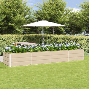 vidaXL Plantenbak Ivoor 320 x 80 x 45 cm Staal