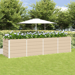 vidaXL Plantenbak Ivoor 320 x 80 x 75 cm Staal