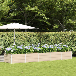 vidaXL Plantenbak Ivoor 400 x 80 x 45 cm Staal