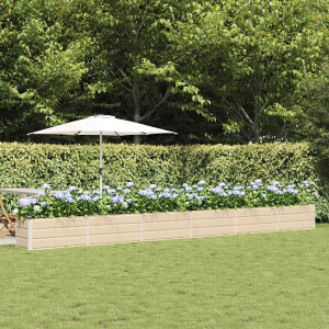 vidaXL Plantenbak Ivoor 580 x 50 x 45 cm Gegalvaniseerd staal