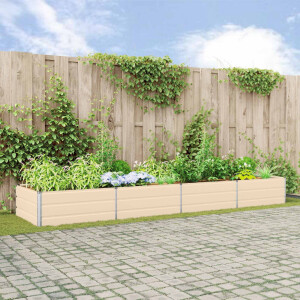 vidaXL Plantenbak Ivoor 385 x 100 x 45 cm Gegalvaniseerd staal