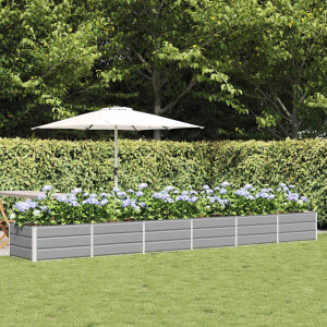 vidaXL Plantenbak Lichtgrijs 480 x 80 x 45 cm Staal