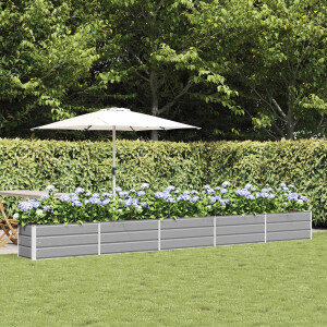 vidaXL Plantenbak Lichtgrijs 480 x 50 x 45 cm Gegalvaniseerd staal