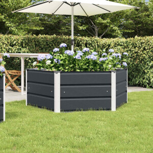 vidaXL Plantenbak Antraciet 129 x 129 x 45 cm Staal