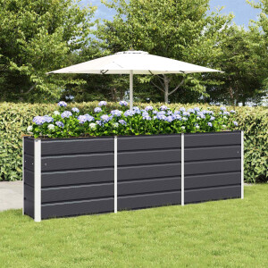 vidaXL Plantenbak Antraciet 240 x 40 x 75 cm Staal