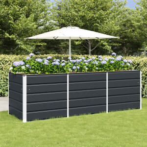 vidaXL Plantenbak Antraciet 240 x 80 x 75 cm Staal