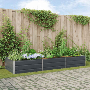 vidaXL Plantenbak Antraciet 290 x 100 x 45 cm Gegalvaniseerd staal