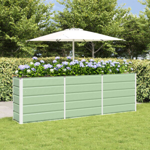 vidaXL Plantenbak Groen 240 x 40 x 75 cm Staal