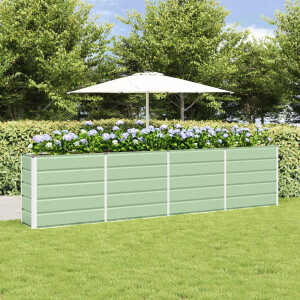 vidaXL Plantenbak Groen 320 x 40 x 75 cm Staal