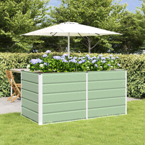 vidaXL Plantenbak Groen 160 x 80 x 75 cm Staal