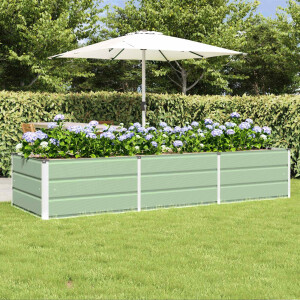 vidaXL Plantenbak Groen 240 x 80 x 45 cm Staal