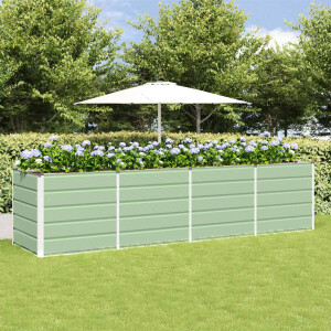 vidaXL Plantenbak Groen 320 x 80 x 75 cm Staal