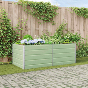 vidaXL Plantenbak Pastelgroen 195 x 100 x 75 cm Gegalvaniseerd staal