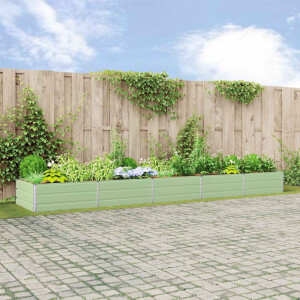 vidaXL Plantenbak Pastelgroen 480 x 100 x 45 cm Gegalvaniseerd staal