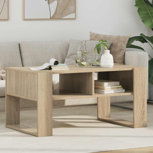 vidaXL Salontafel met opslag Sonoma Eiken 92 x 53 x 45 cm Bewerkt hout